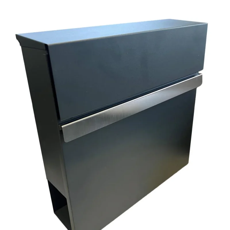 Briefkasten 37 x 37 x 10 cm, Edelstahl AISI 304, Pulverbeschichtet: Anthrazit RAL7016