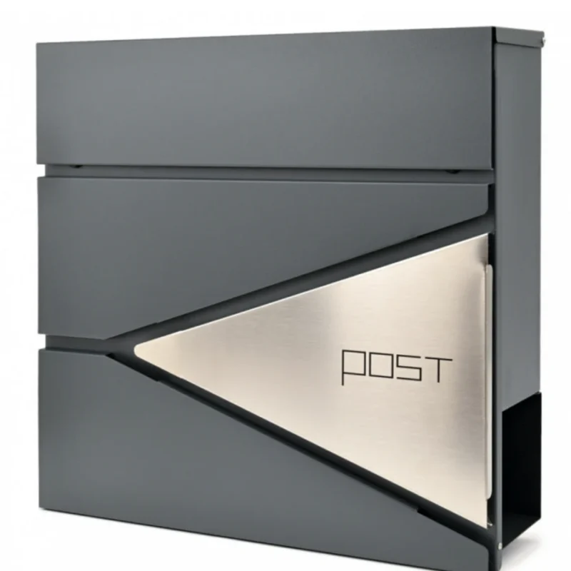 Briefkasten Edelstahl AISI 201/Stahl, Anthrazit 37 x 37 x 10 cm