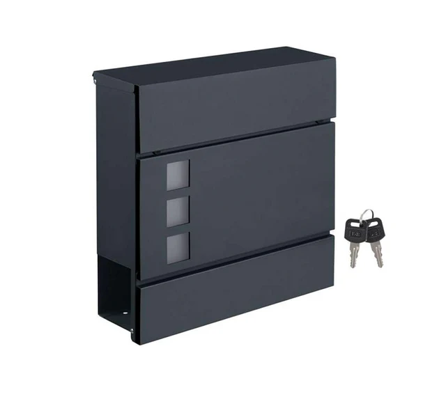 Briefkasten Standard 37 x 37 x 10 cm Verzinkt, Farbe: Anthrazit RAL7016